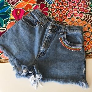 Upcycled vintage high-waist Levi’s